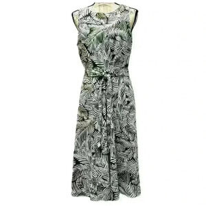 Anne Klein Size 8 Black & White Tropical Dress dress size 8